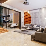 Concrete Hues Livingroom Design